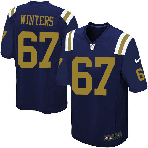 Youth Limited Brian Winters Nike Jersey Navy Blue Alternate - #67 NFL New York Jets
